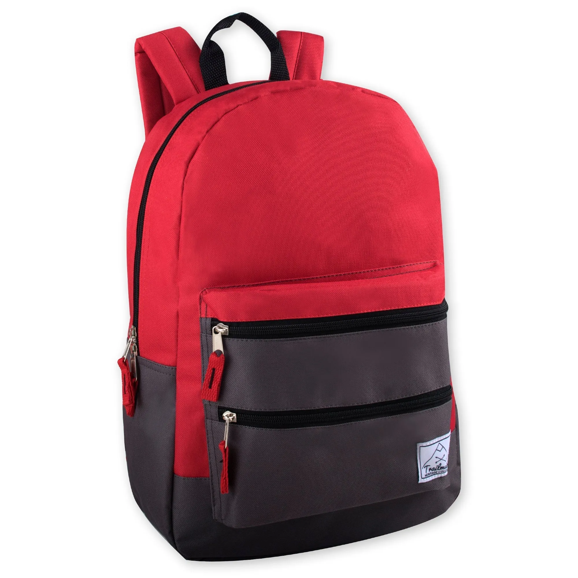 17-Inch Double Front Zippered Pocket Backpack