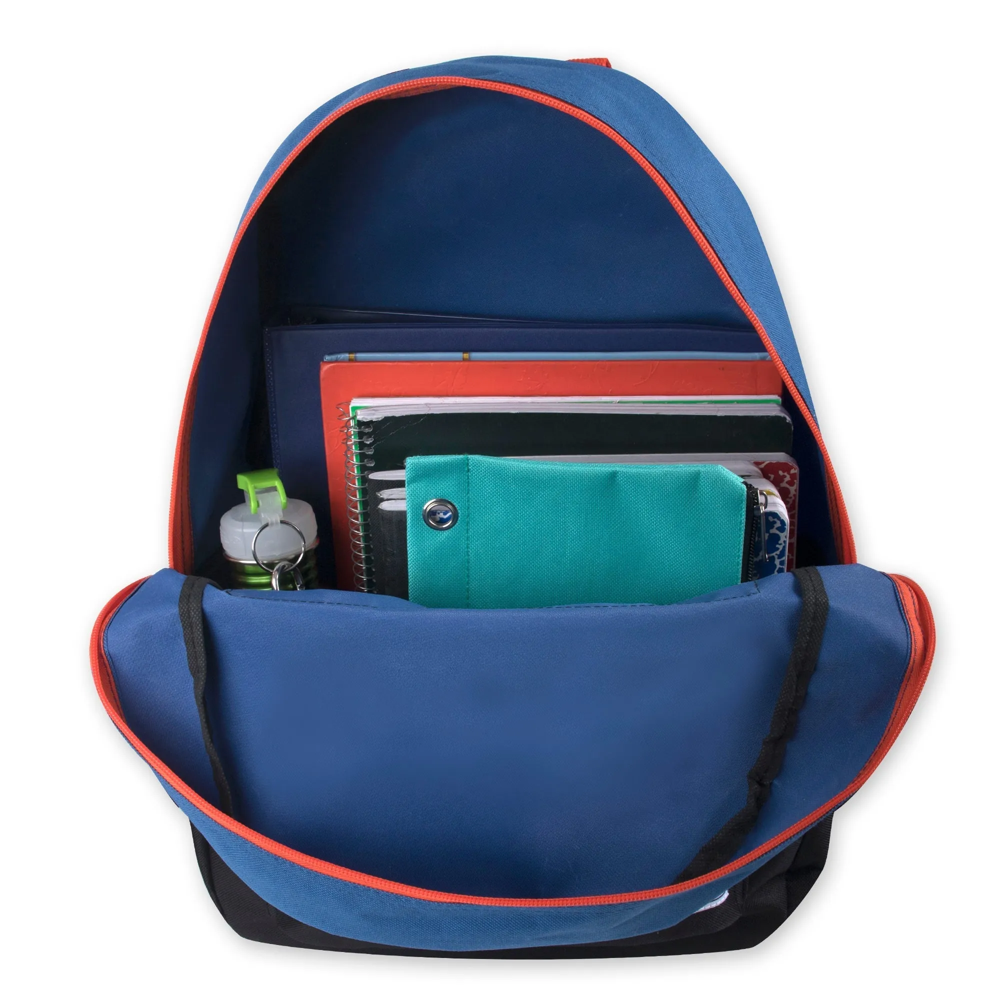 17-Inch Double Front Zippered Pocket Backpack