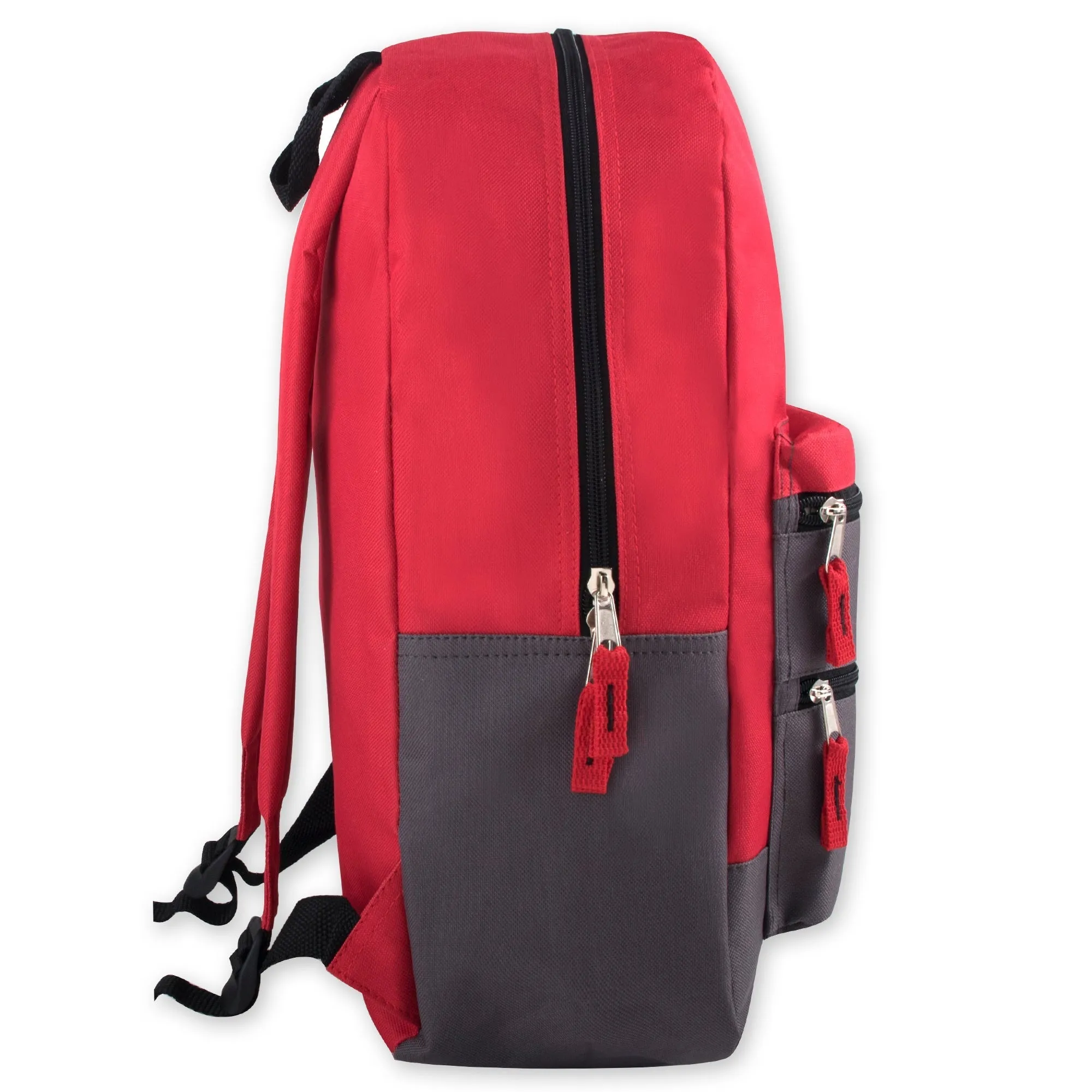 17-Inch Double Front Zippered Pocket Backpack