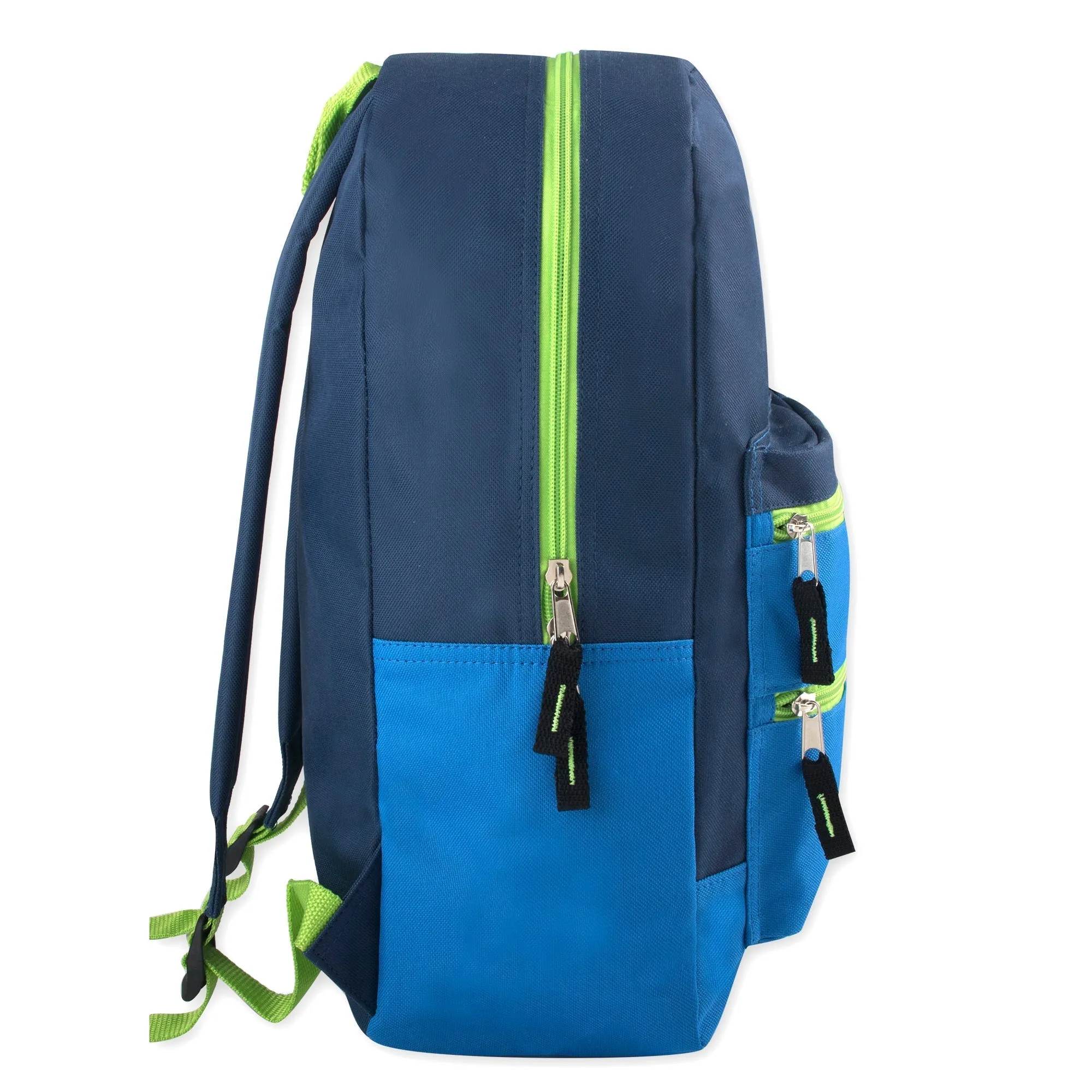 17-Inch Double Front Zippered Pocket Backpack