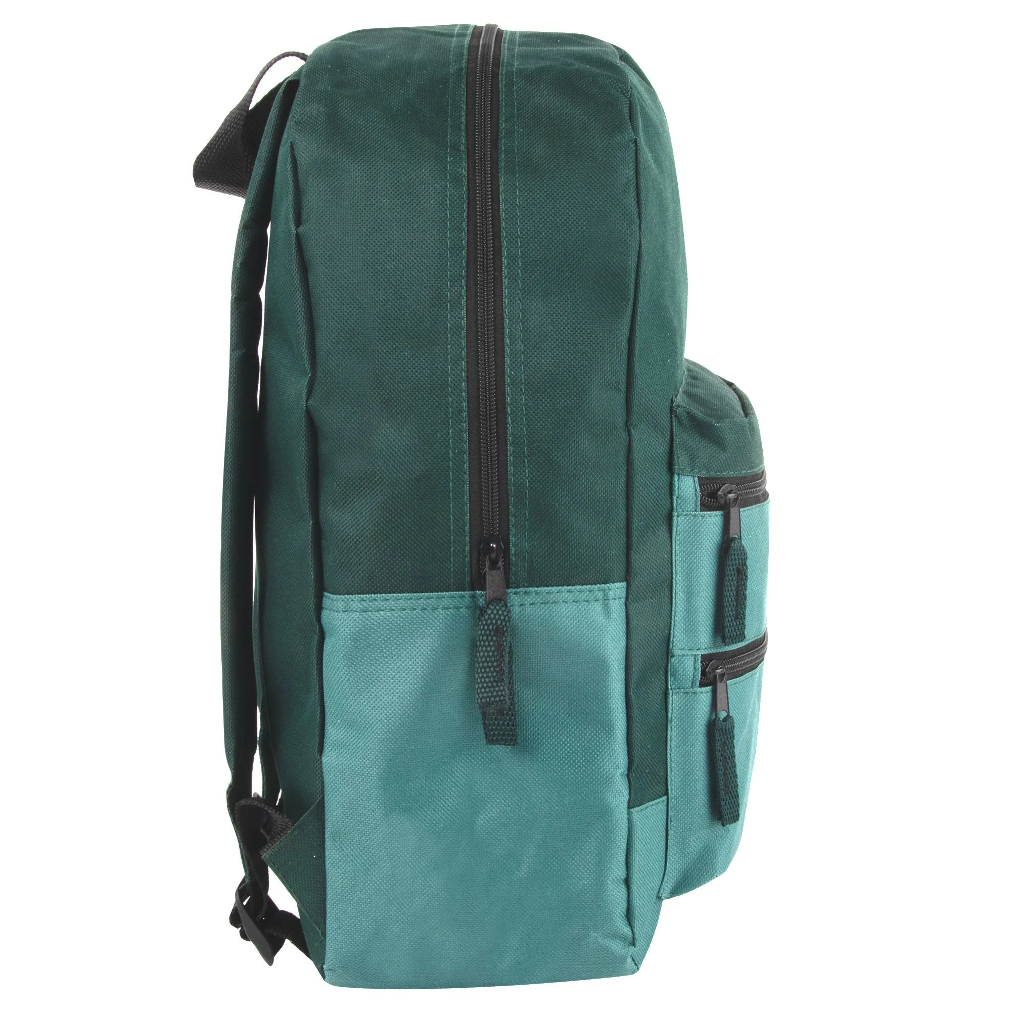 17-Inch Double Front Zippered Pocket Backpack