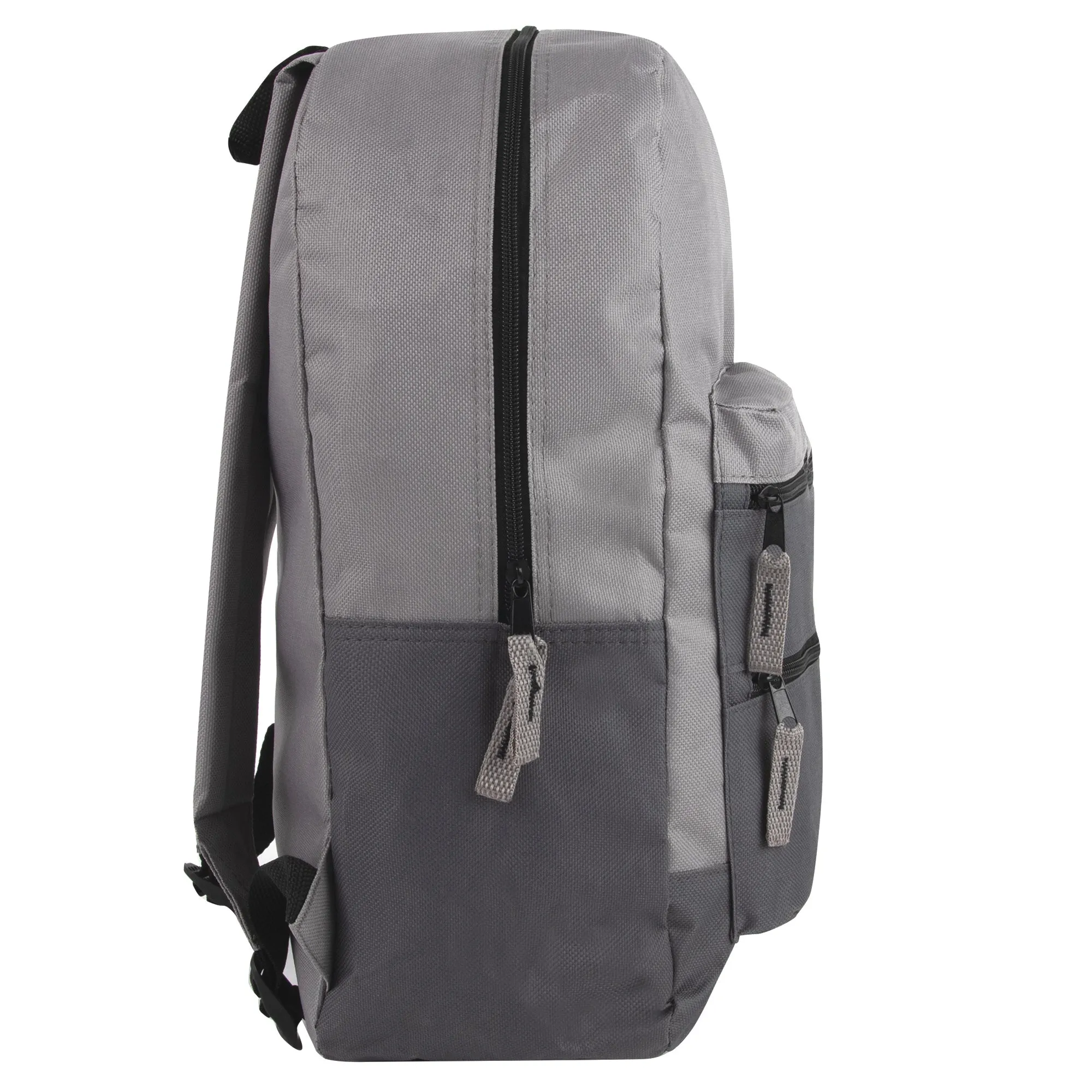17-Inch Double Front Zippered Pocket Backpack