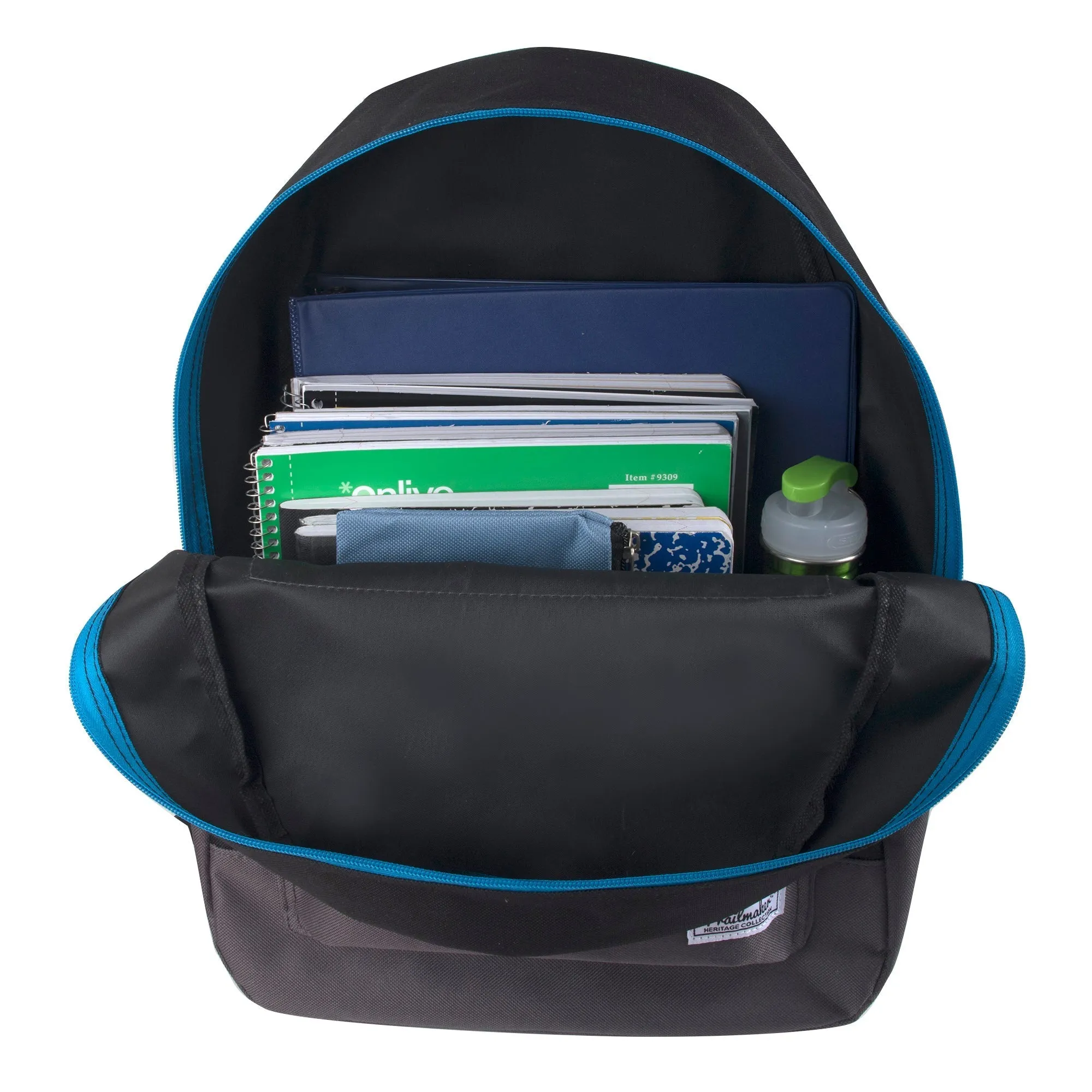 17-Inch Double Front Zippered Pocket Backpack