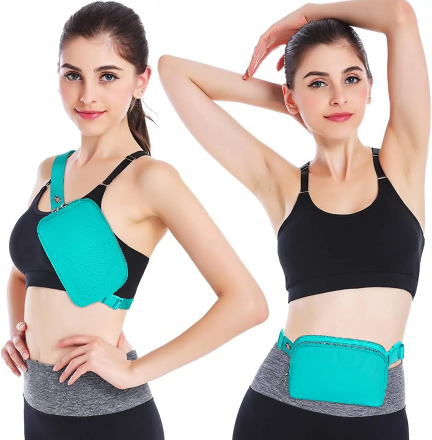 AROME Mini Belt Bag for Women, Fashion Waist Packs Fanny Pack Crossbody Bags with Strap Extender for Women Men, Waterproof Waist Bag Hip Bum Bag for Casual Travel Running Hiking Outdoor Sports