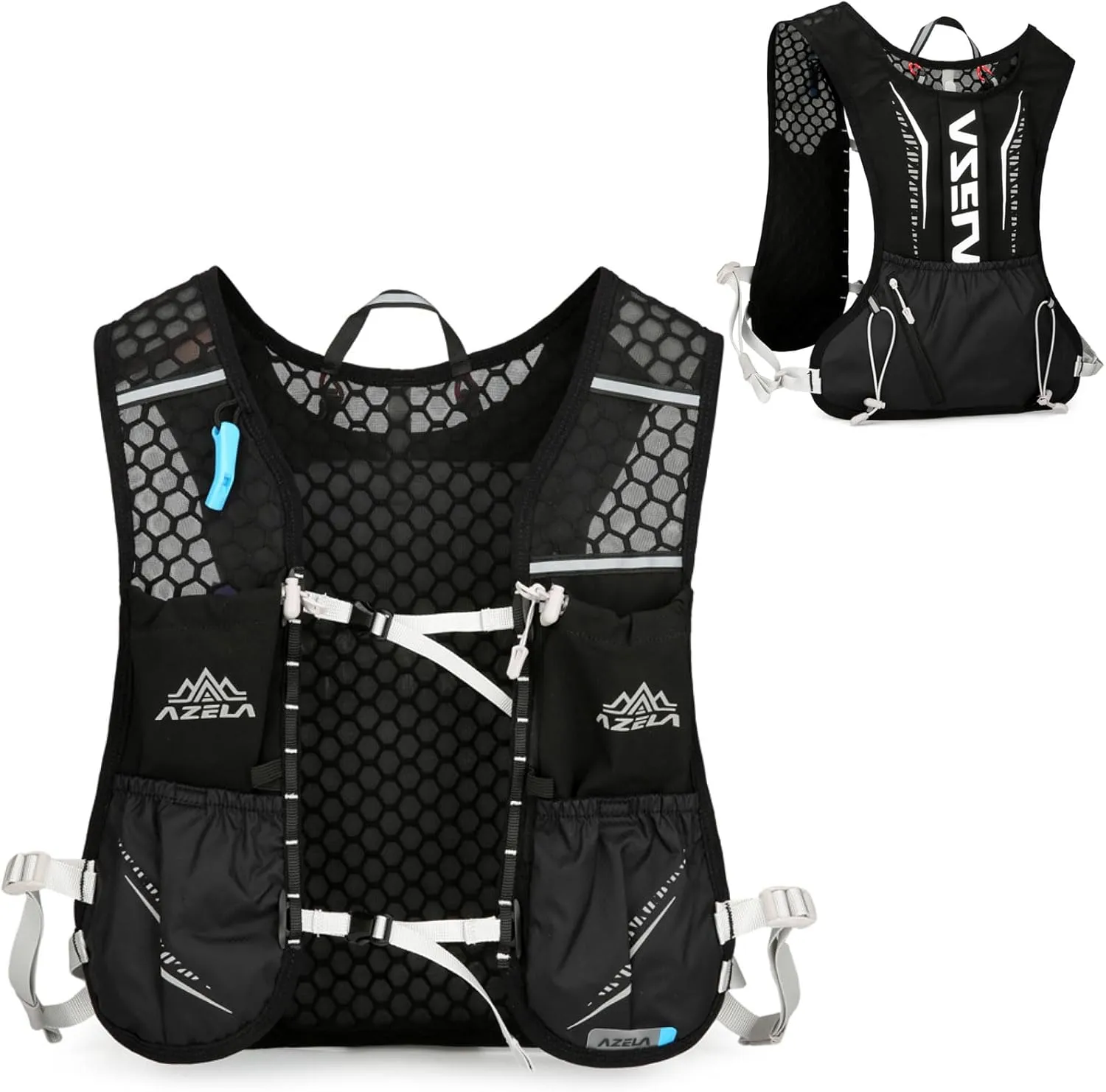 Azarxis Running Water Bottles Flask BPA Free Leakproof Hydration Vest Packs Waist Belt Replacement for Triathlon Marathon Hiking Cycling Climbing Jogging Runner