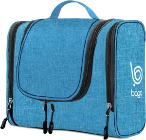 bago Travel Toiletry Bag - Large Waterproof Hanging Toiletry Bag for Women and Men - SnowBlue