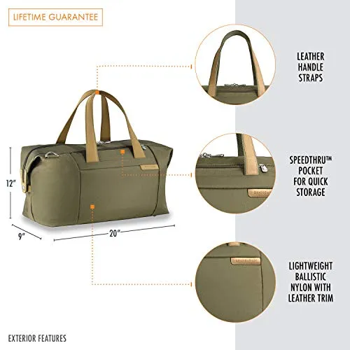 Briggs & Riley Baseline-Large Travel Satchel, Olive, One Size