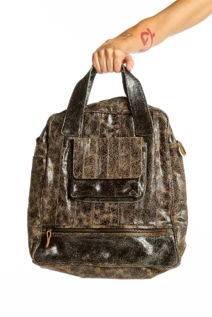 Brown Distressed Leather Satchel