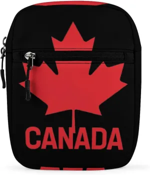 Canada Canadian Maple Leaf Cute Crossbody Bags for Women Men Small Shoulder Bag with Adjustable Strap for Travel Hiking