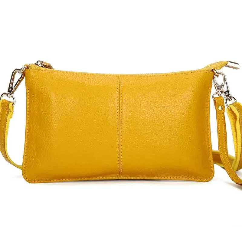 Candy Color Leather Day Clutch