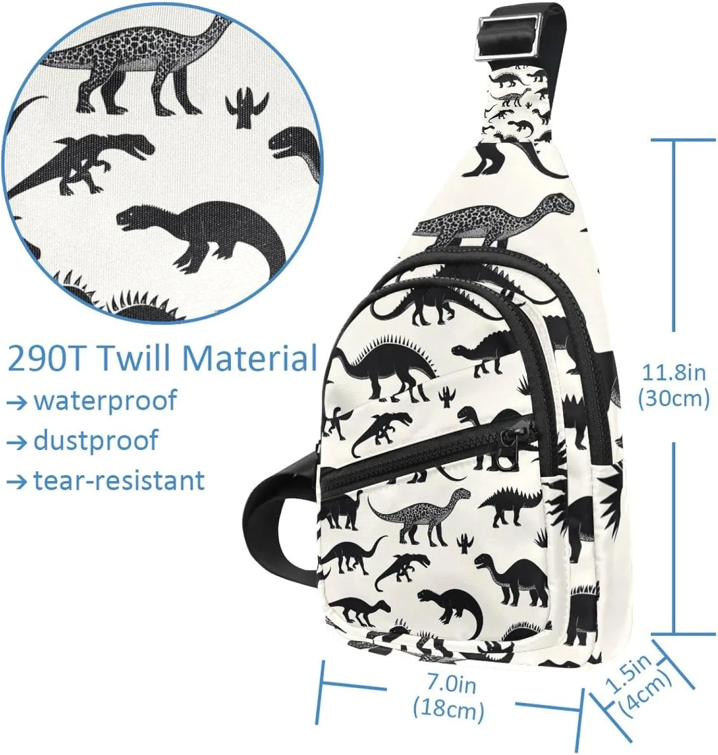 Crossbody Bags for Women Cross Body Bag for Woman Sling Bag Crossbody Bag Dinosaur Silhouette (32) Sling Backpack Travel
