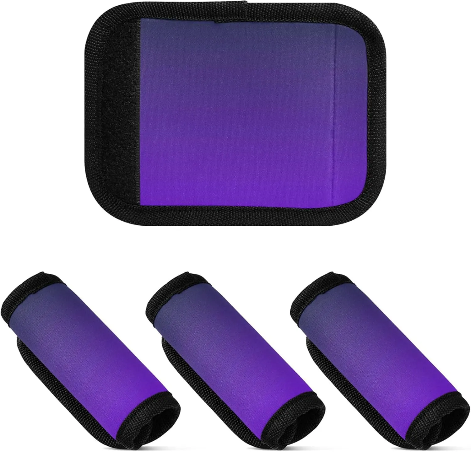 Custom Black Green Violet Gradient Luggage Cute Handle Wraps Luggage Identifiers for Suitcases Luggage Accessories, 2 Pack