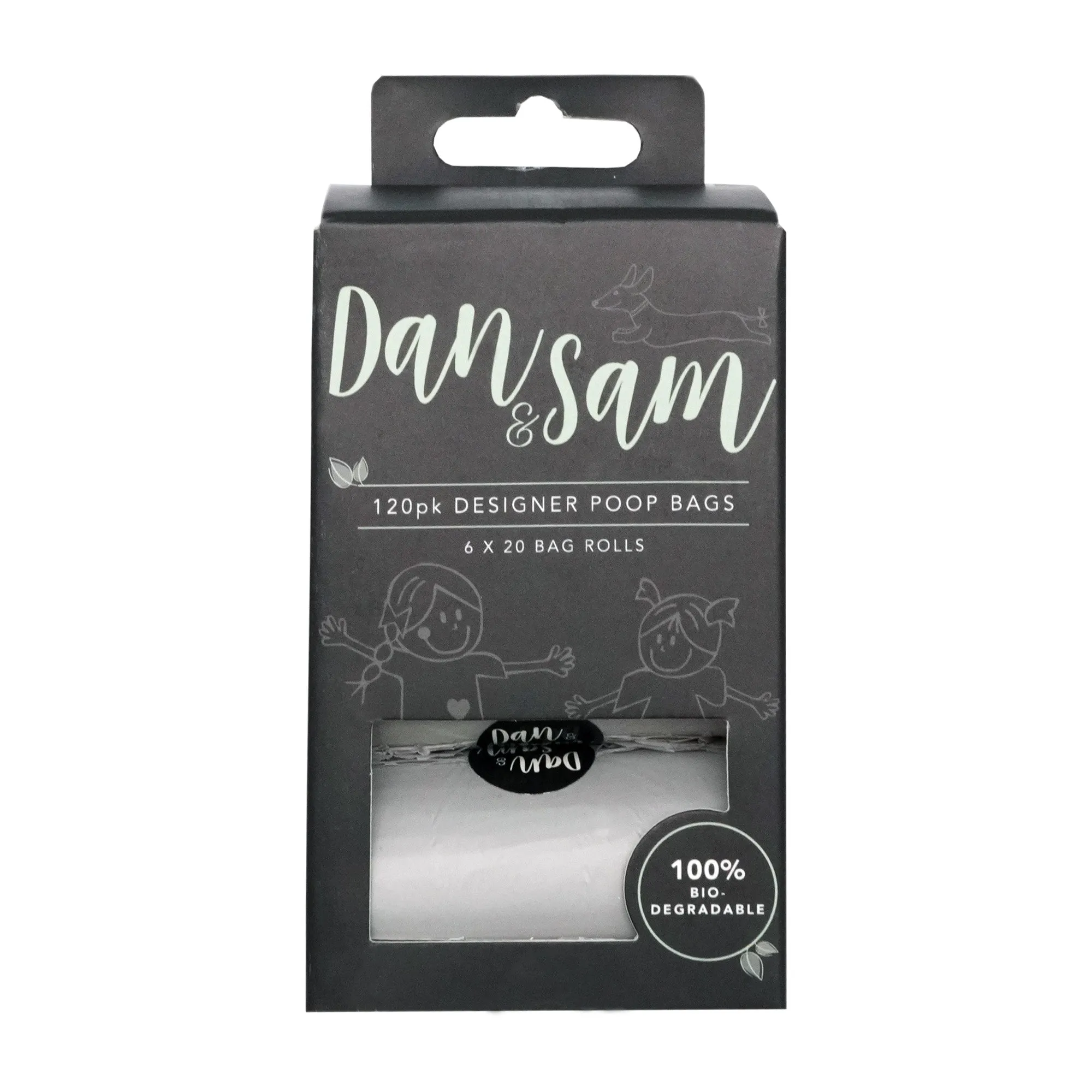 Dan & Sam - Biodegradable Poop Bags (Grey) (120pk)