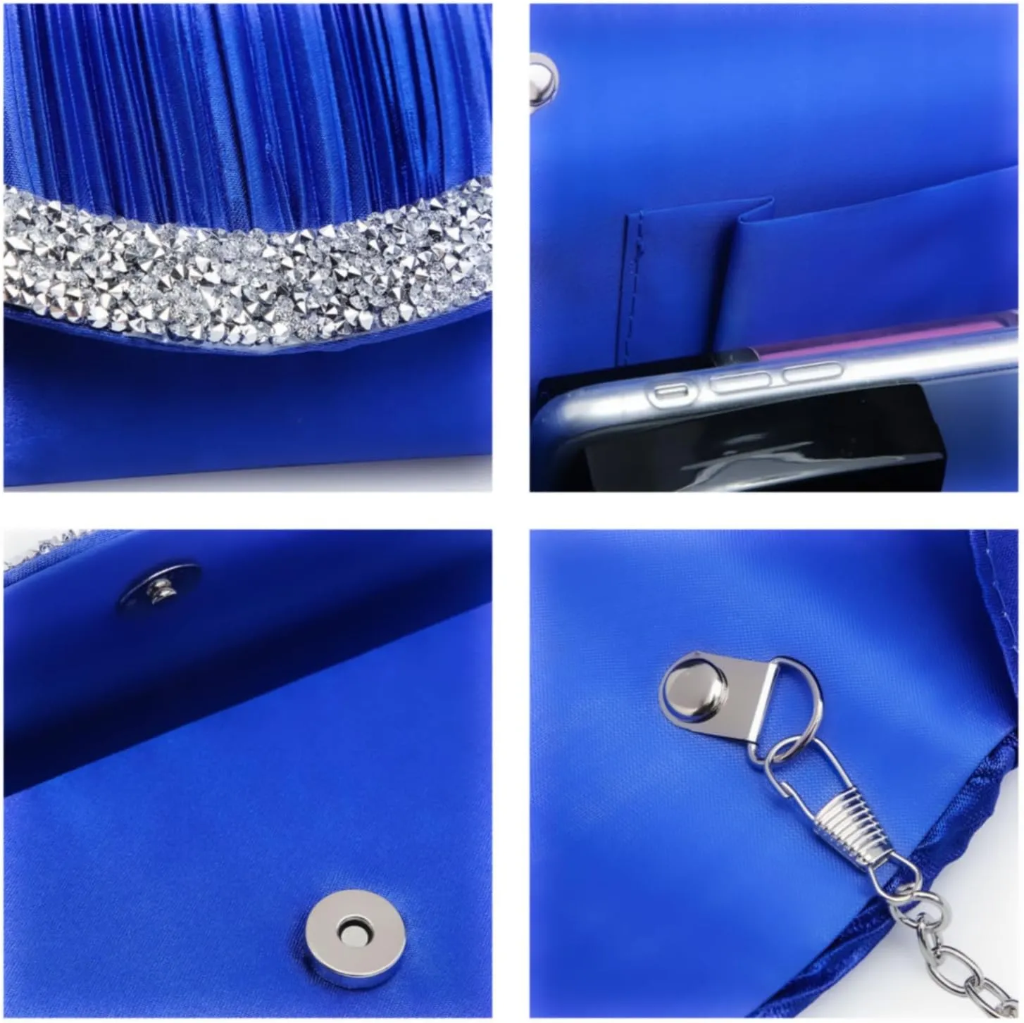 Dasein Clutch Purses for Women Evening Bags Formal Clutches with Rhinestones for Wedding Party Prom Dressy Purse