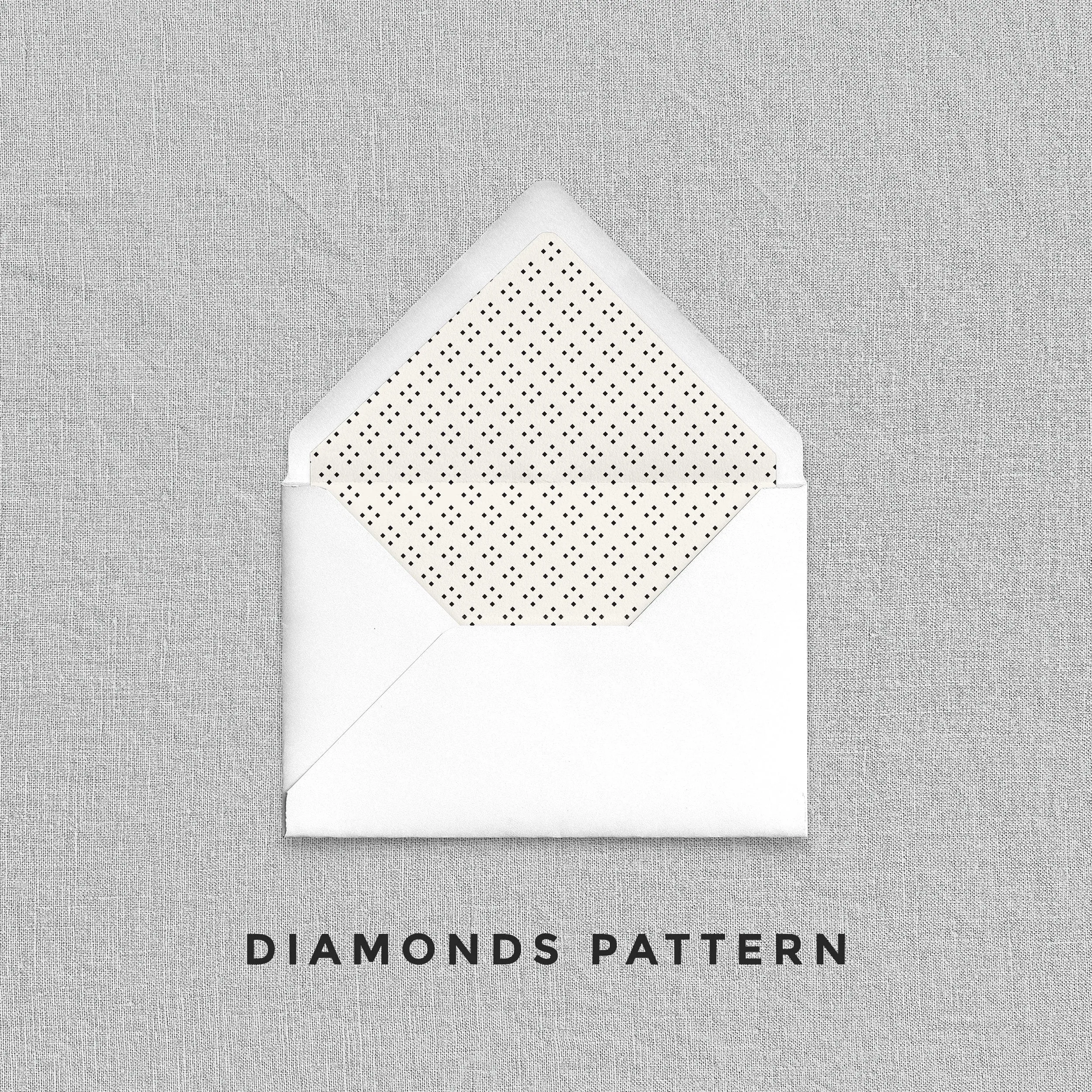 Diamonds Pattern Envelope Liners