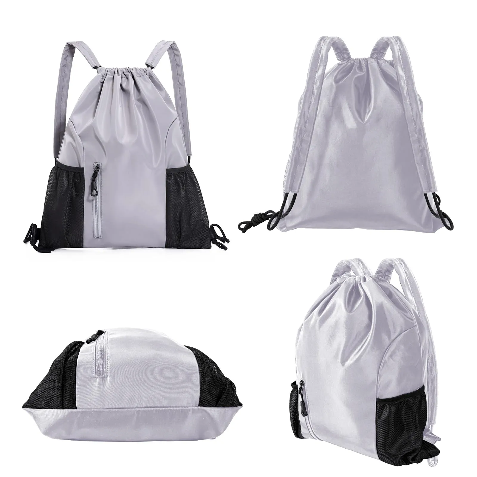 Drawstring Backpack Large Capacity Gym Bag, Waterproof Nylon Sports Bag