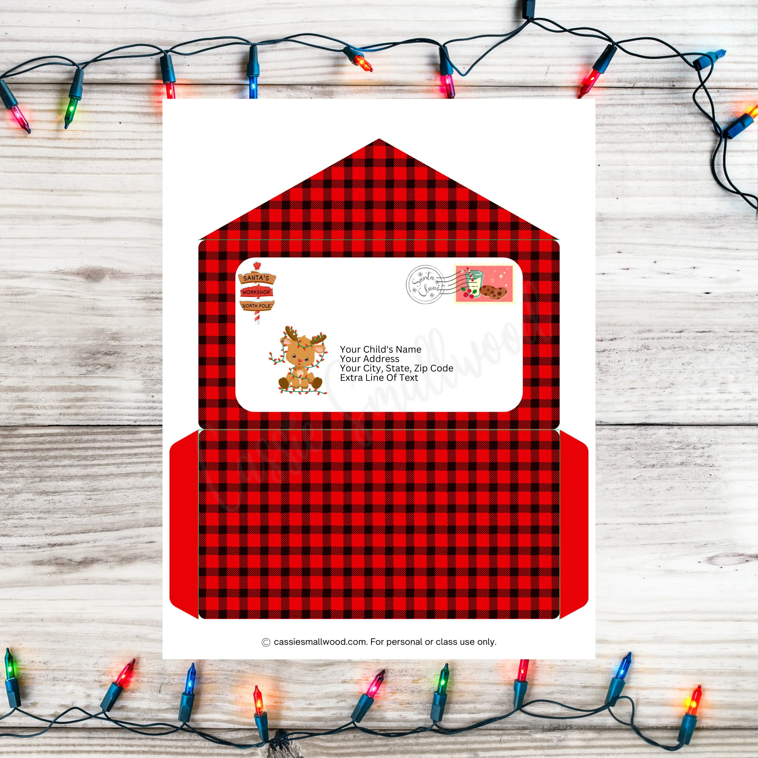 Editable Santa Envelope