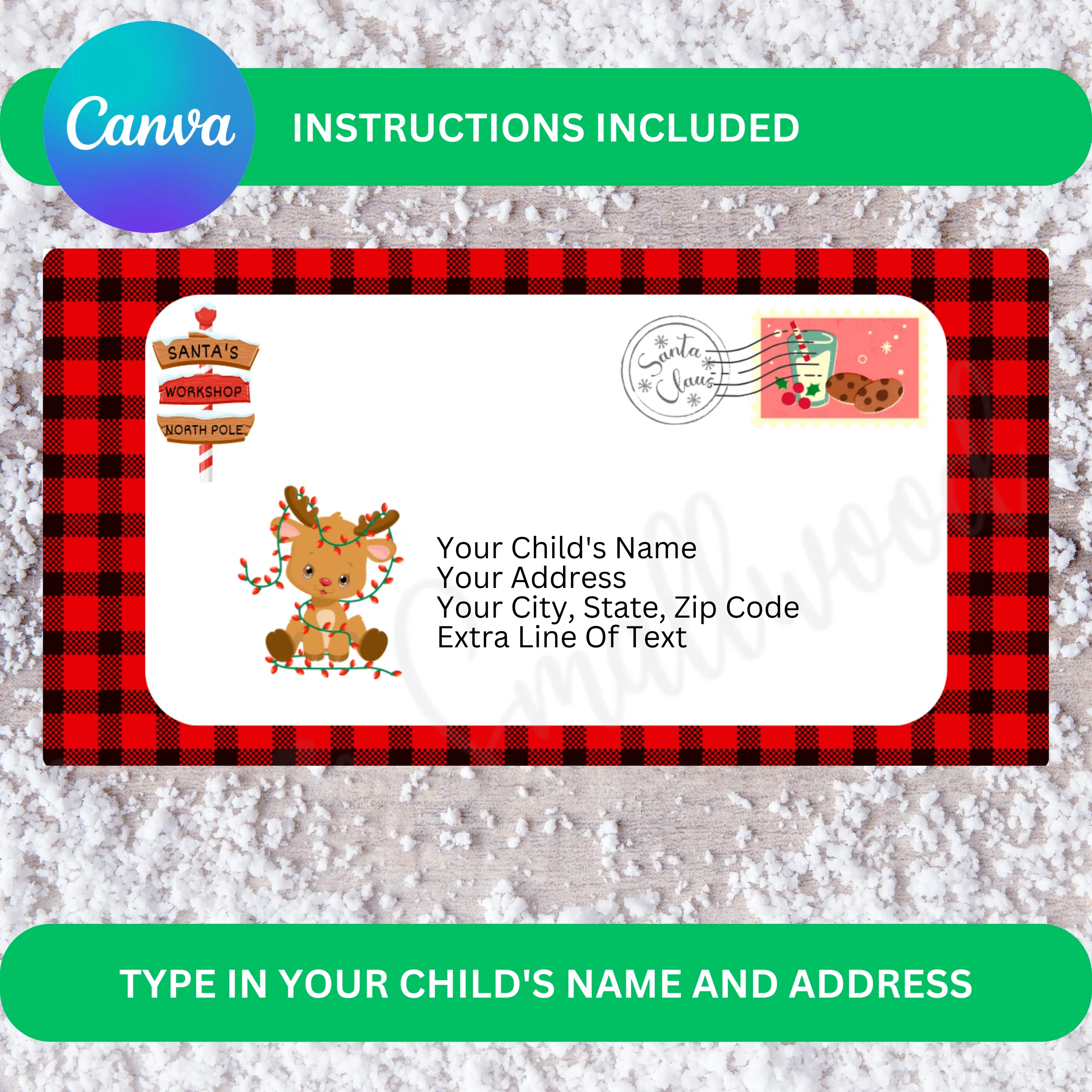 Editable Santa Envelope