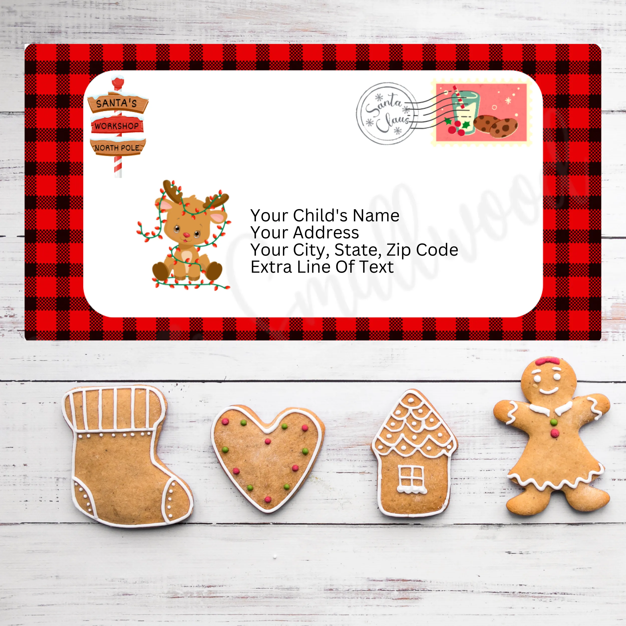 Editable Santa Envelope
