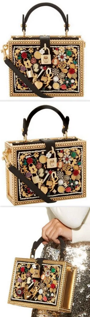 Embellished Top Handle Bag