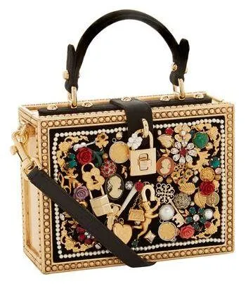 Embellished Top Handle Bag