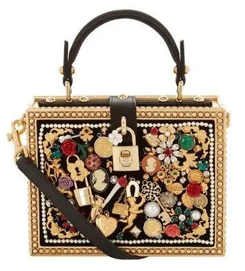 Embellished Top Handle Bag