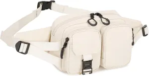Fanny Packs for Women, Convertible Carry Crossbody bags for Women Men Lightweight Belt Bag Waist Bag, Beige