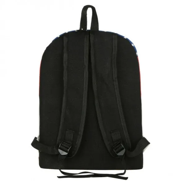 Fashion Unisex Canvas Punk School Book Campus Bag Backpack UK US Flag