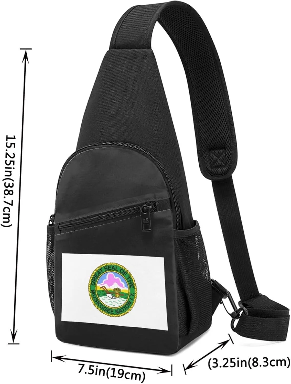 Flag of The Muscogee Creek Nation Sling Bag Crossbody Backpack Shoulder Casual Daypack Bags for Men Women