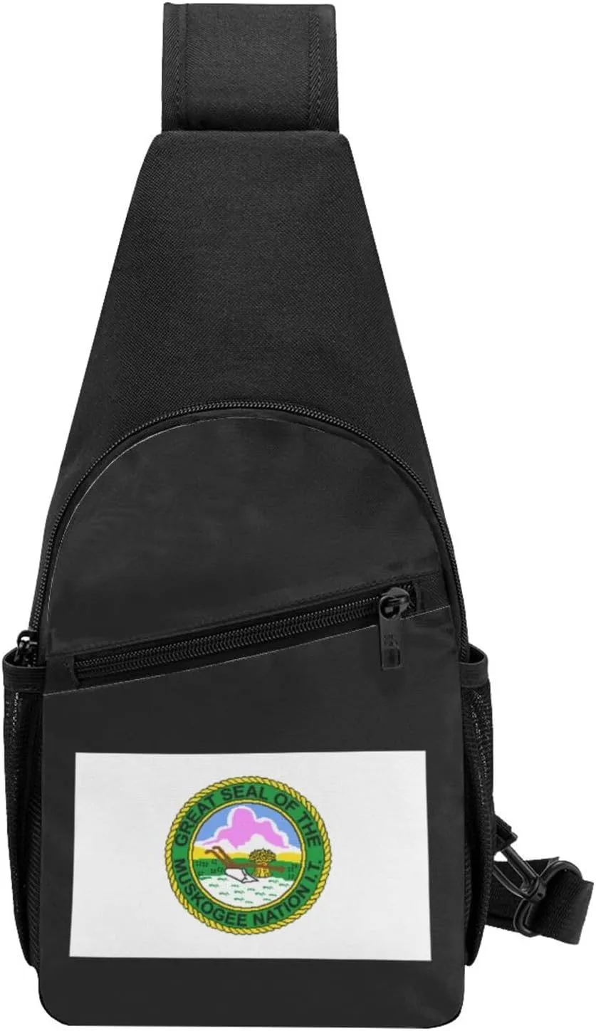 Flag of The Muscogee Creek Nation Sling Bag Crossbody Backpack Shoulder Casual Daypack Bags for Men Women