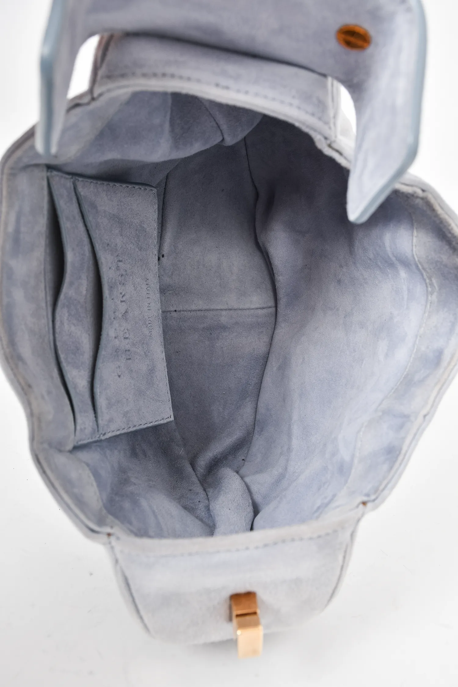 Gabriela Hearst Blue Suede Demi Mini Bag