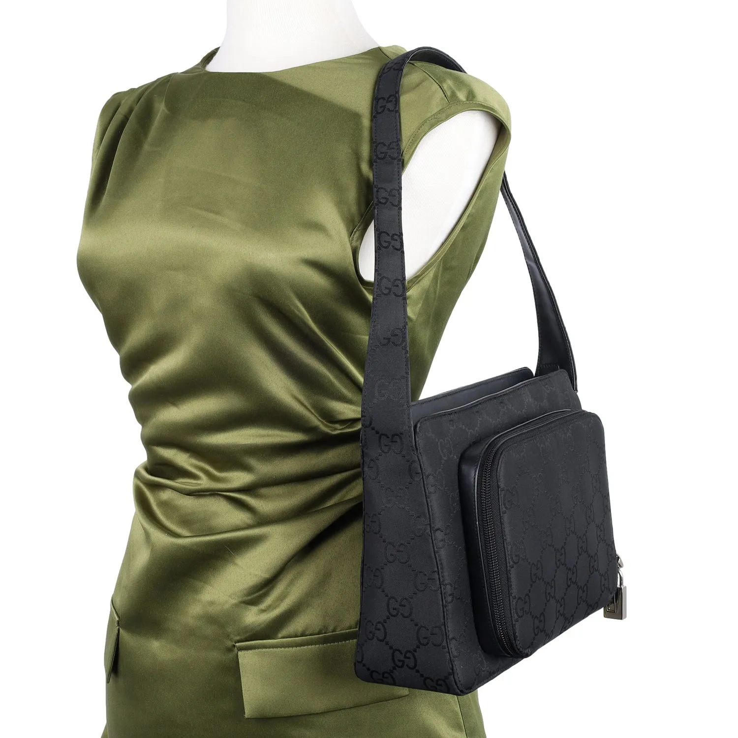 GG Canvas Leather Shoulder Bag