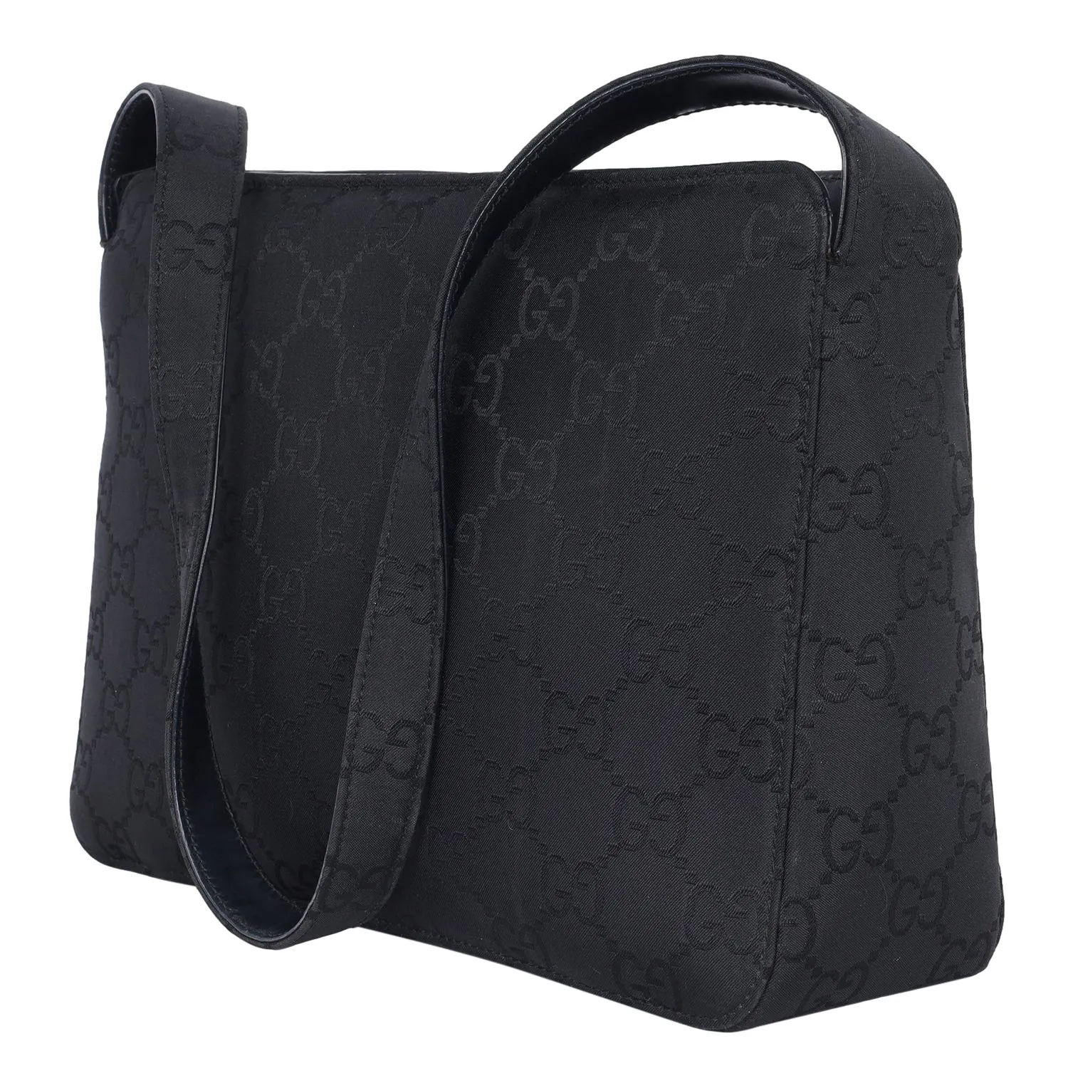GG Canvas Leather Shoulder Bag