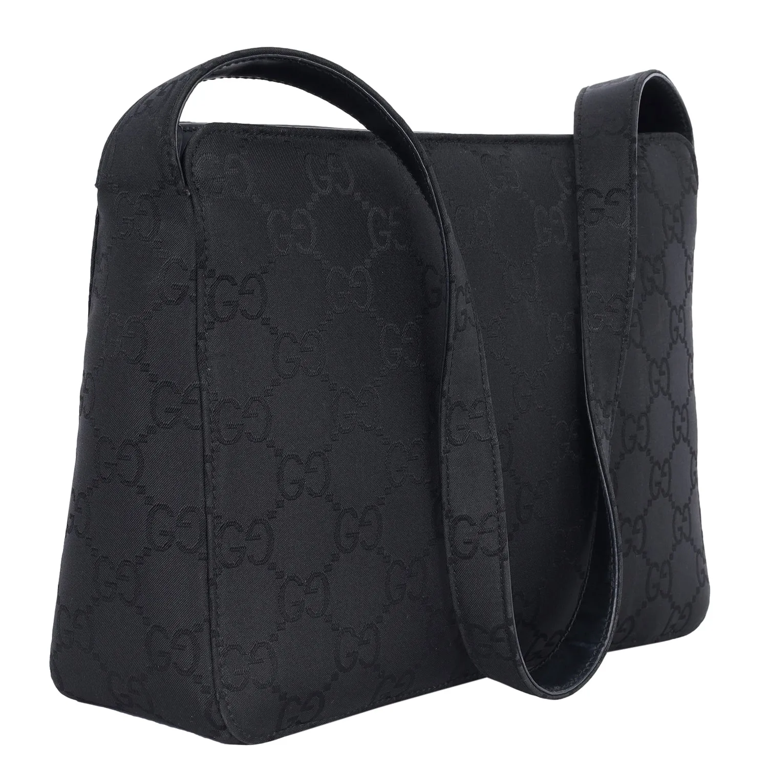 GG Canvas Leather Shoulder Bag