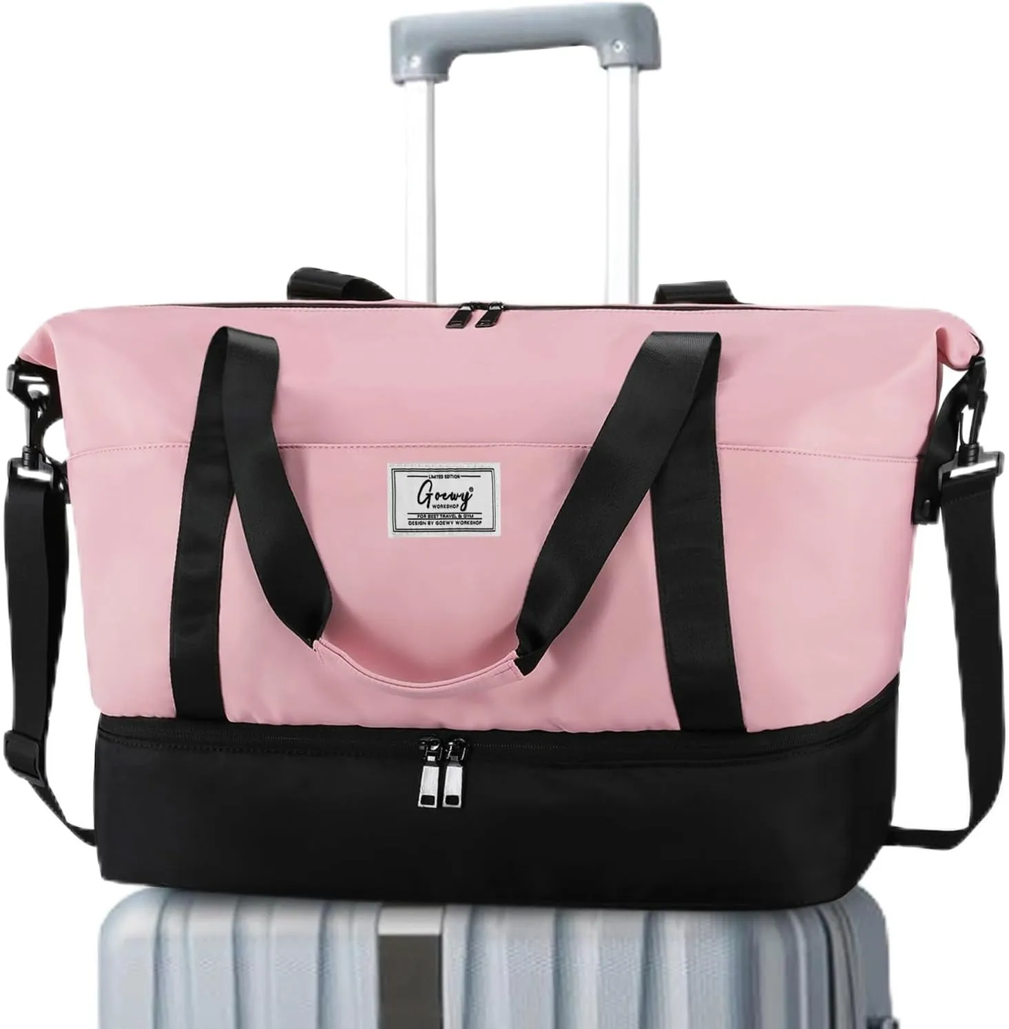 Gym Bag for Women Sport Duffel Bag for Men with Shoes Compartment Travel Duffle Bags with Wet Pocket School Yoga Football Basketball Lightweight Carry on Weekender Bags Key Purse