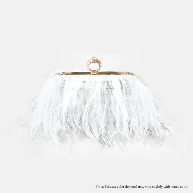 H-DUBAI OSTRICH FEATHER BAG