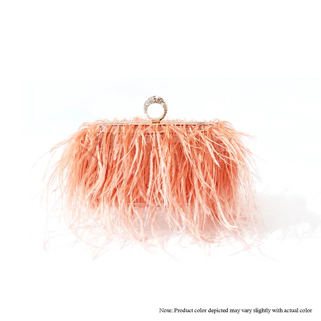 H-DUBAI OSTRICH FEATHER BAG