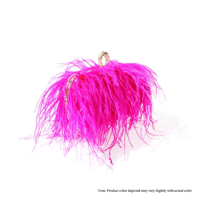 H-DUBAI OSTRICH FEATHER BAG