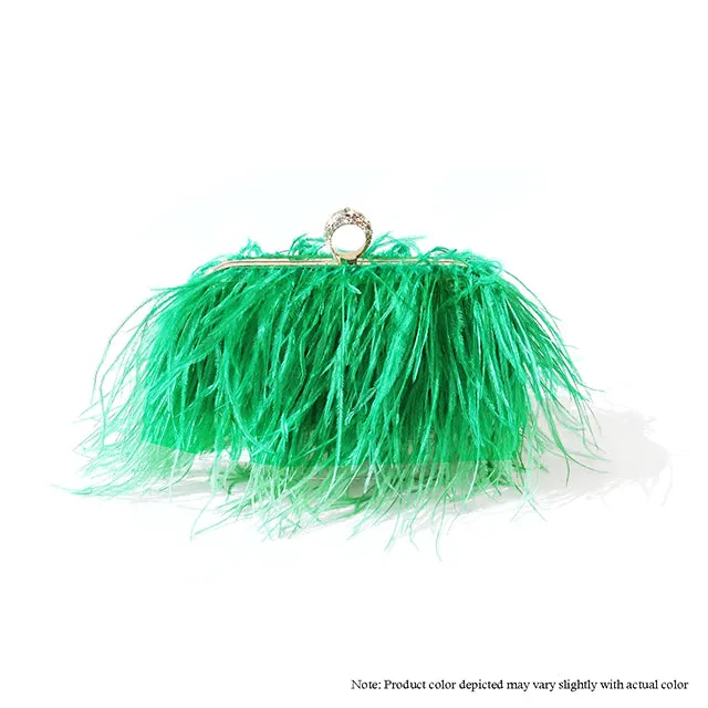 H-DUBAI OSTRICH FEATHER BAG