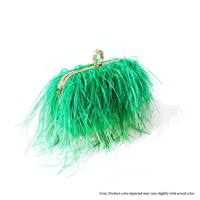 H-DUBAI OSTRICH FEATHER BAG