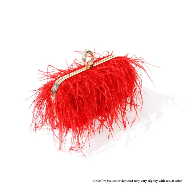 H-DUBAI OSTRICH FEATHER BAG