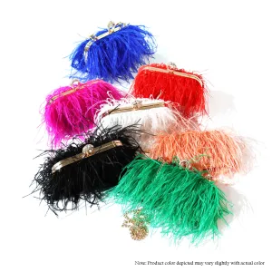 H-DUBAI OSTRICH FEATHER BAG