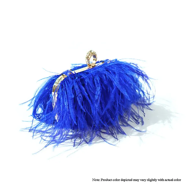 H-DUBAI OSTRICH FEATHER BAG