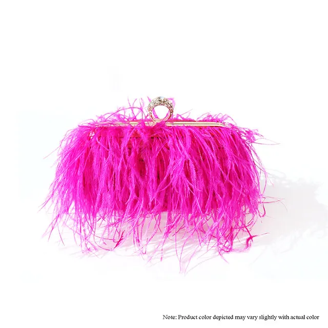 H-DUBAI OSTRICH FEATHER BAG