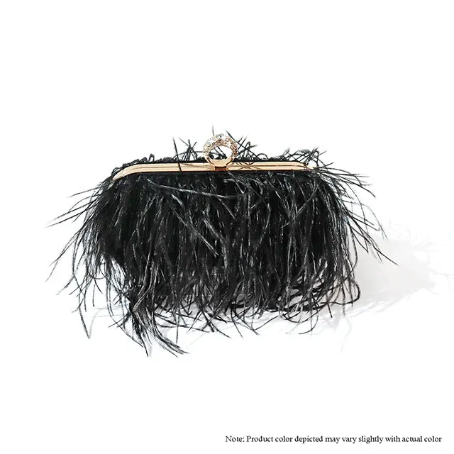 H-DUBAI OSTRICH FEATHER BAG