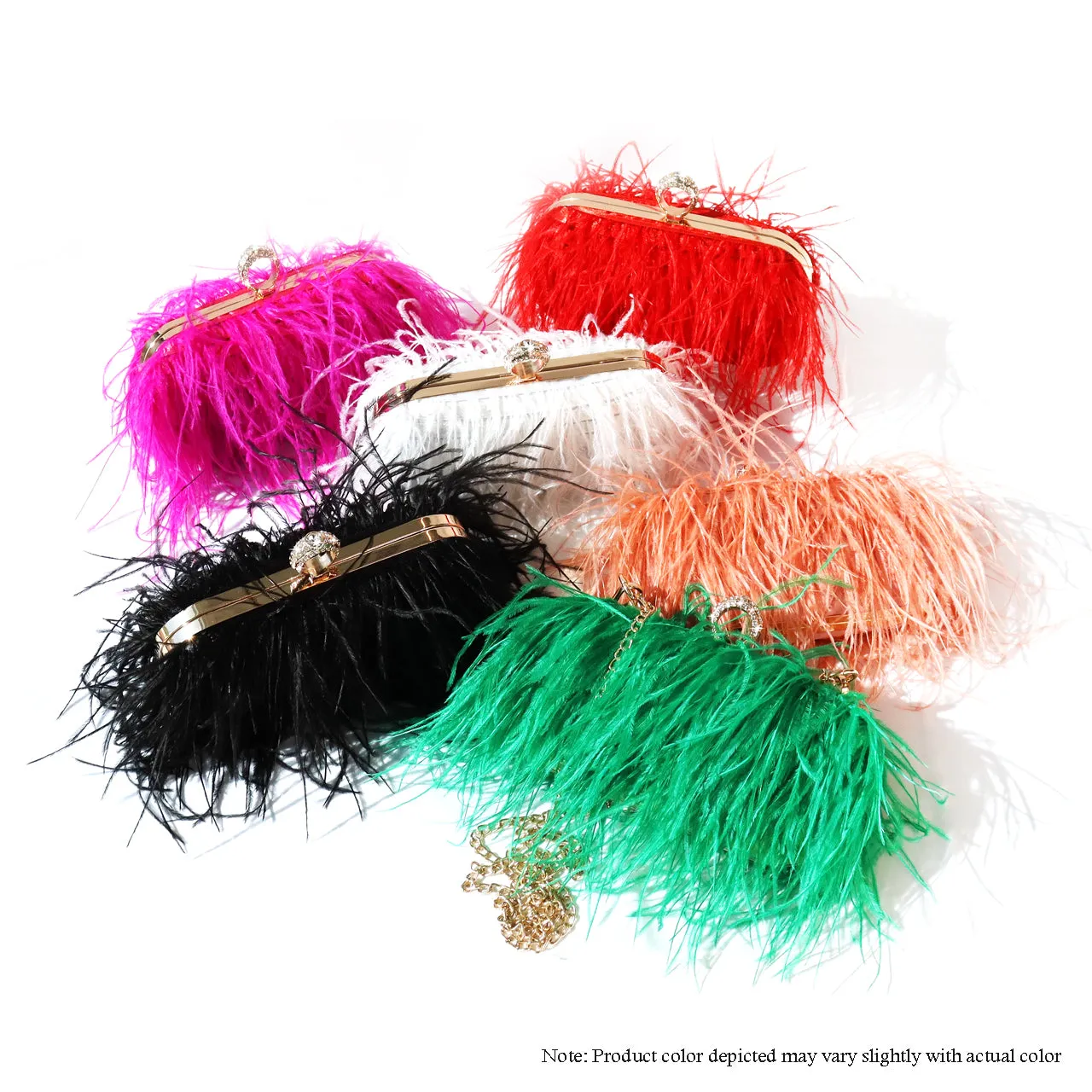 H-DUBAI OSTRICH FEATHER BAG