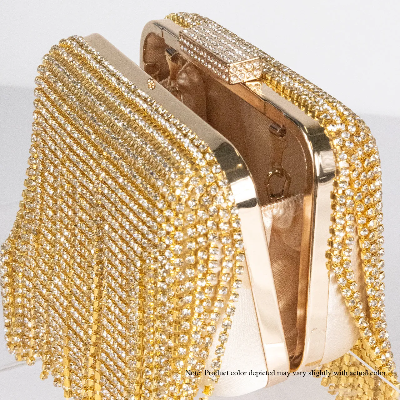 H-LUNCHBOX RHINESTONE CASE - GOLD