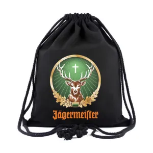 Jagermeister Cotton Student Backpack School Bag Shopping Drawstring Bags Gym bag