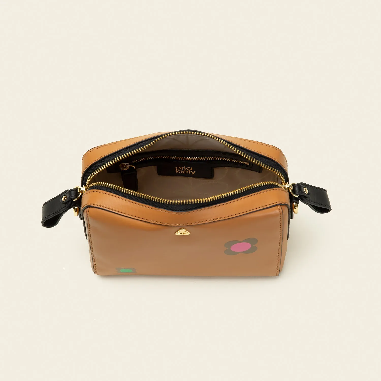Juno Crossbody - Scattered Flower Tan