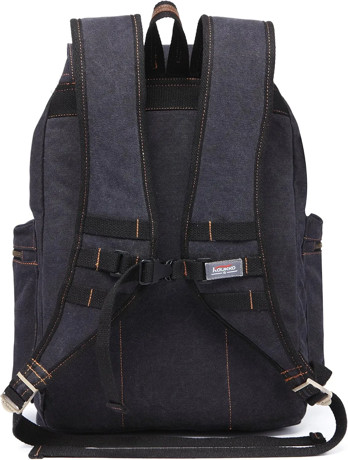 KAUKKO Vintage Casual Canvas and Leather Rucksack Backpack